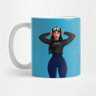 Beautiful Girl Digital Art Illustration Mug